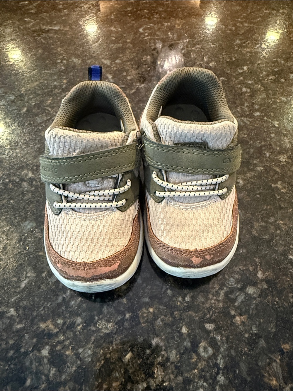 Carter's Beige and Olive Baby Walker Sneakers